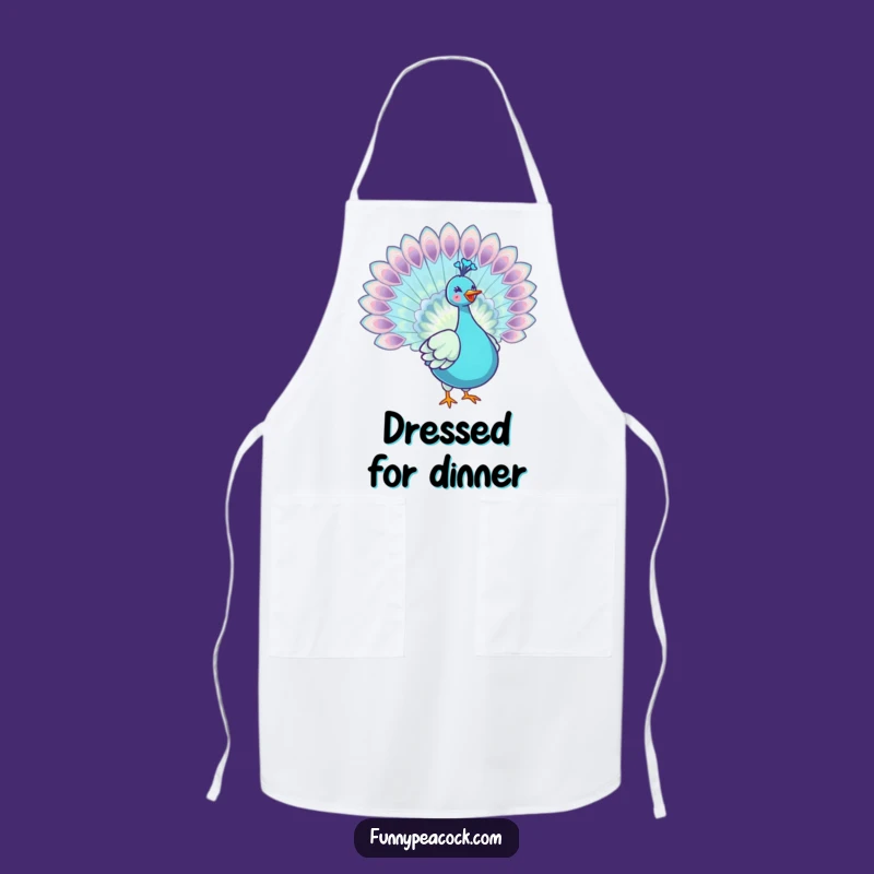 Funny Kawaii Peacock Apron - Cook with Fabulous Flair!