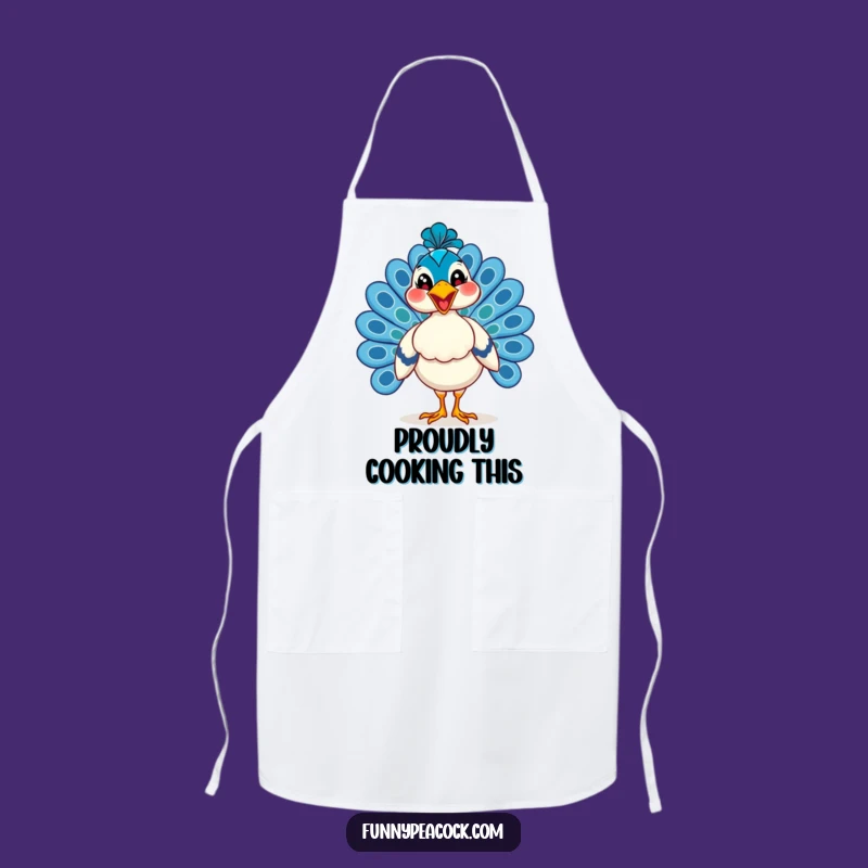 Funny Grinning Peacock Apron - Strut Through Cooking!
