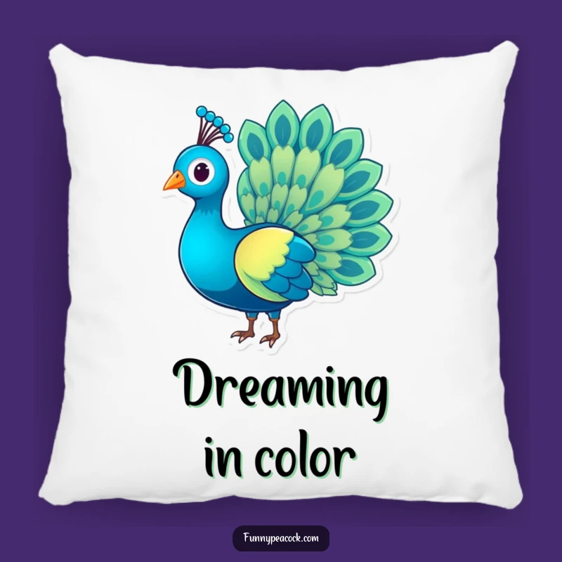 Funny Peacock Rainbow Tail Pillow: Charming Character Accent, Great Humorous Gift