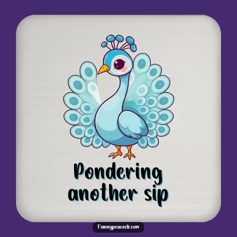 Funny Peacock Head Tilt Coaster Set: Graceful Character Protection, Perfect Humorous Gift