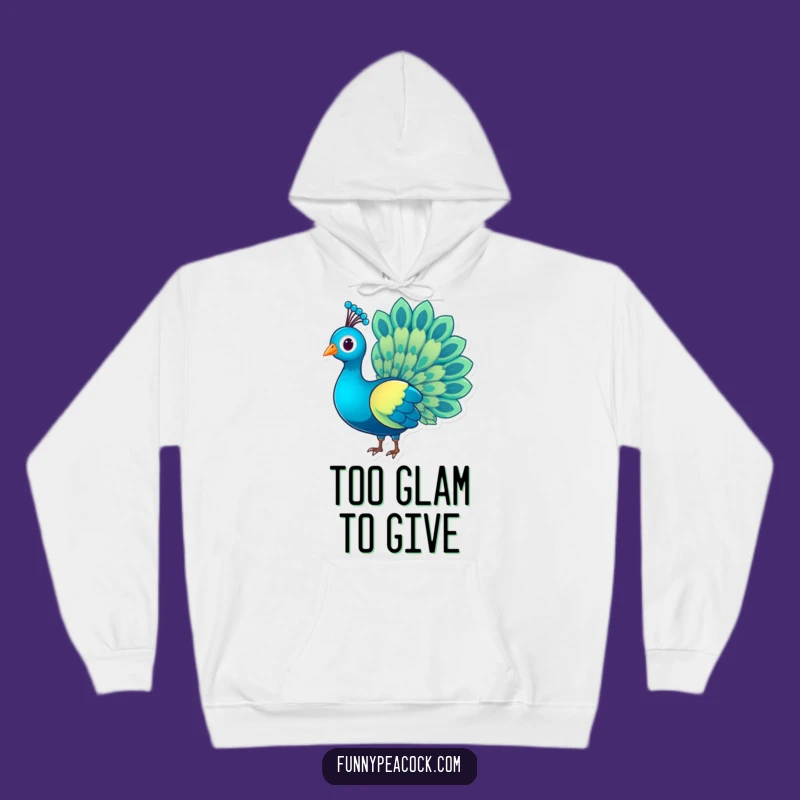 Funny Peacock Rainbow Tail Hoodie: Charming Character Comfort, Great Humorous Gift