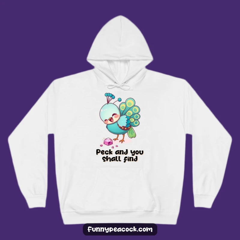 Funny Peacock Jewel Cove Hoodie: Cozy and Hilarious Winter Gift for Bird Fans