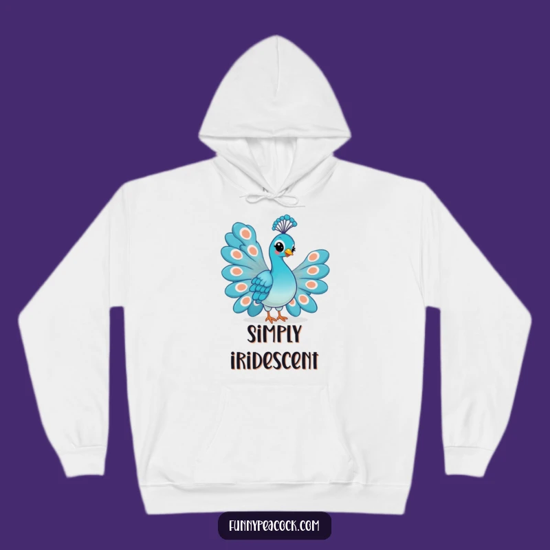 Funny Kawaii Peacock Hoodie: Proud Smirk Tail Fan Cozy Gift