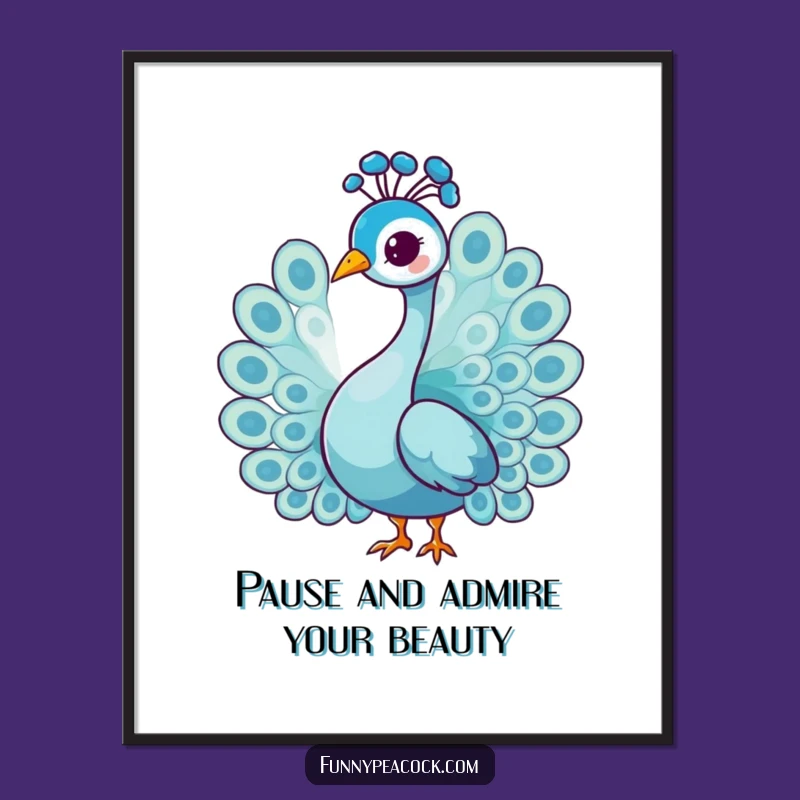 Free Printable Wall Art: Graceful Peacock Elegant Decor Downloadable Art