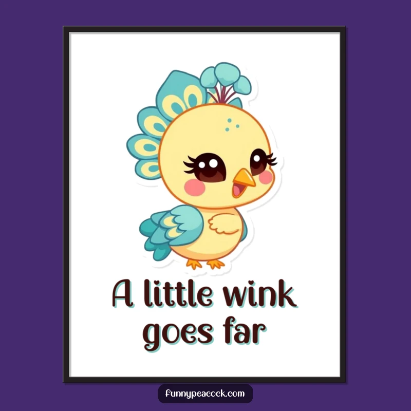 Free Printable Wall Art: Winking Peacock Stylish Decor Downloadable Art