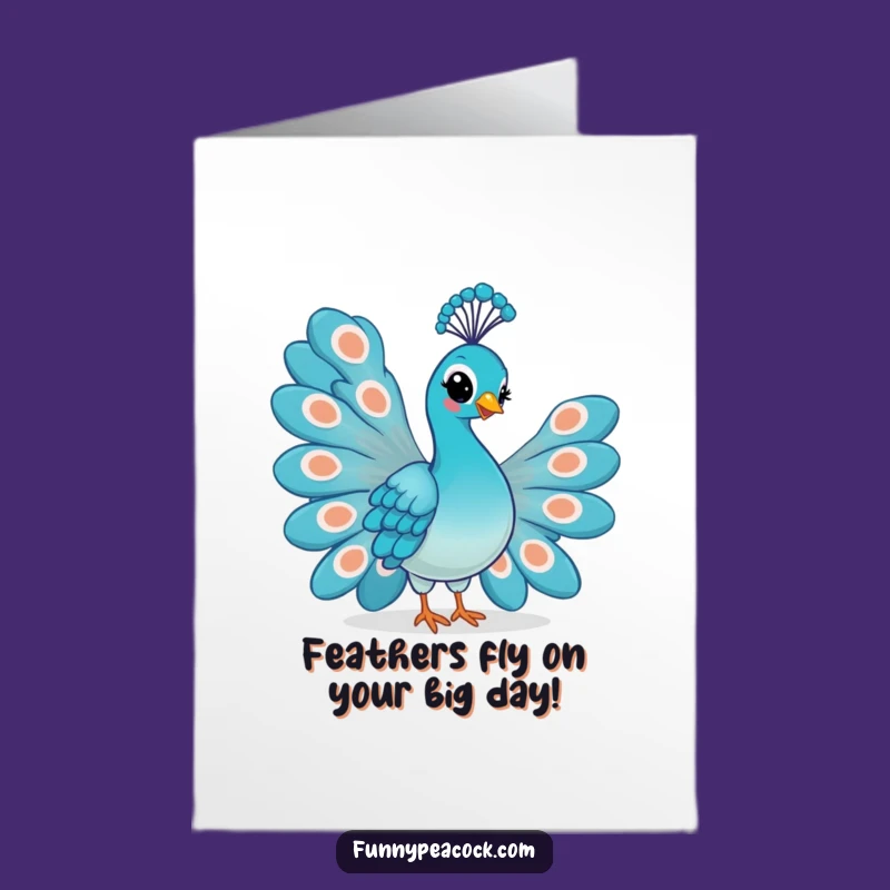 Free Printable Peacock Birthday Card: Funny Smirking Bird Downloadable Gift
