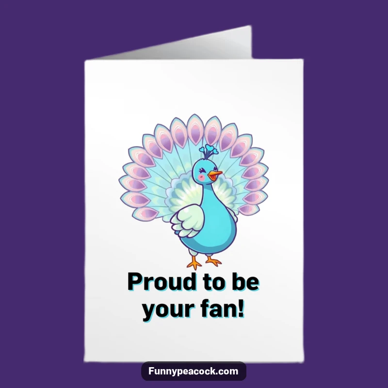 Free Printable Congrats Card: Joyful Peacock Display - Print at Home Celebration!