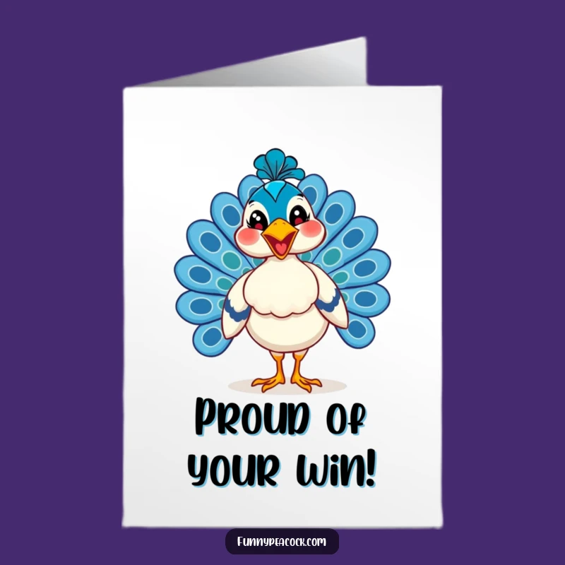 Free Printable Congrats Card: Proud Peacock Grin - Print at Home Celebration!