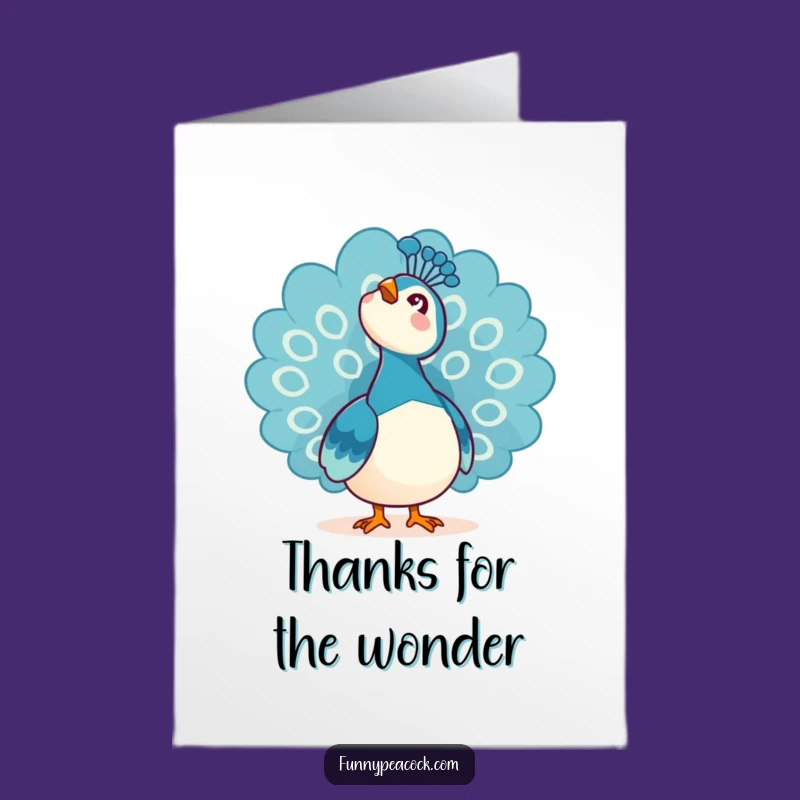 Free Printable Peacock Thank You Card: Awe-Inspired Bird Downloadable Gift