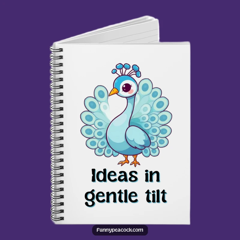 Funny Peacock Head Tilt Notebook: Graceful Journal, Ideal Humorous Gift
