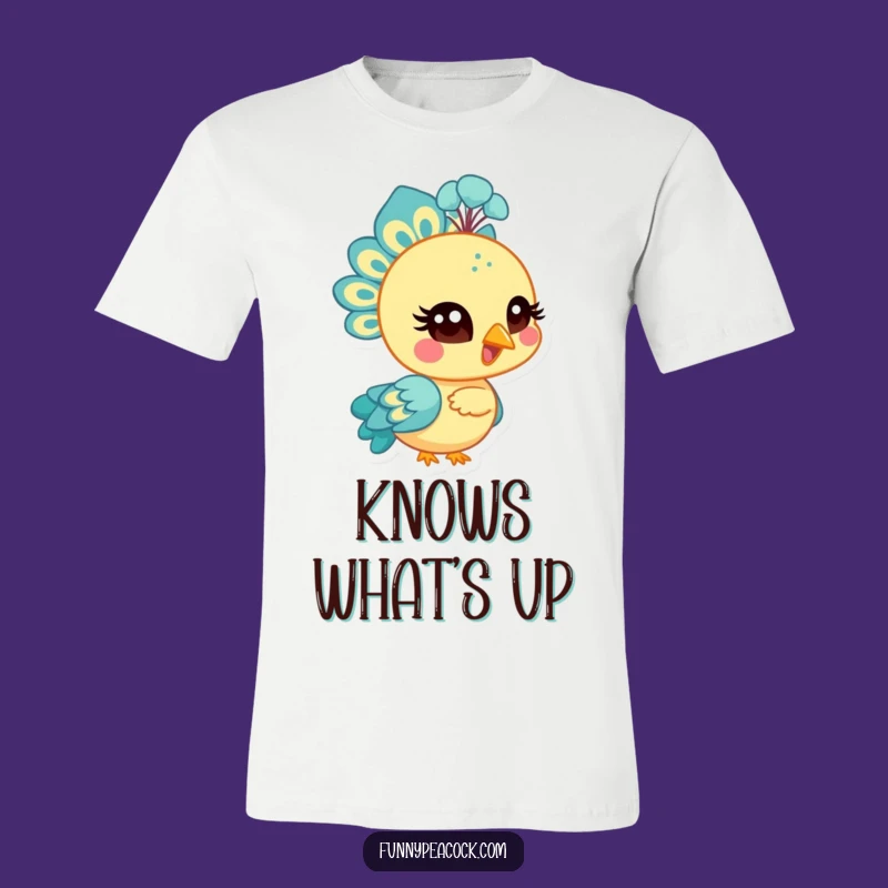 Funny Peacock Wink T-Shirt: Bright Character Style, Ideal Humorous Gift