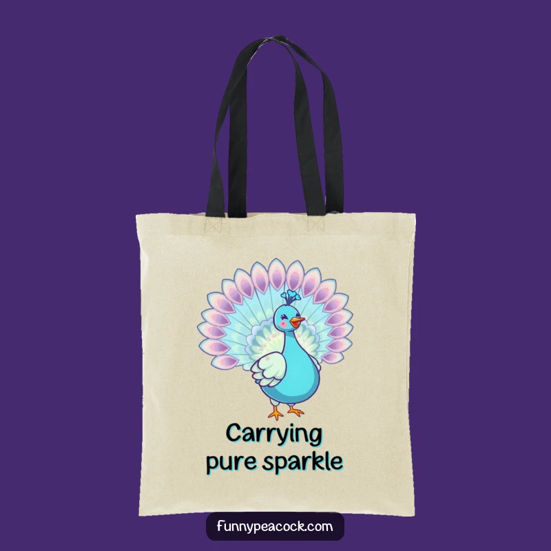 Funny Kawaii Peacock Tote Bag - Carry Elegance and Humor!